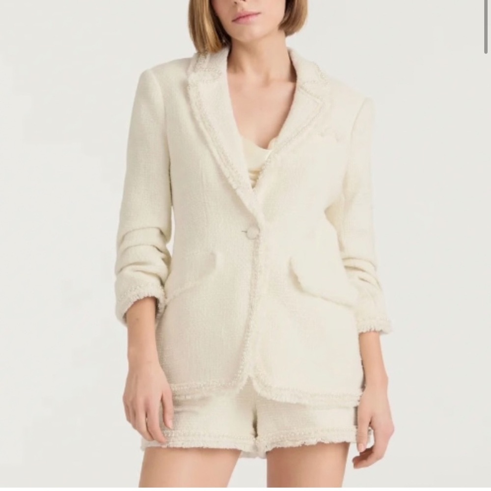 Worn once Cinq a Sept 5a7 Pearl Boucle Khloe Blazer